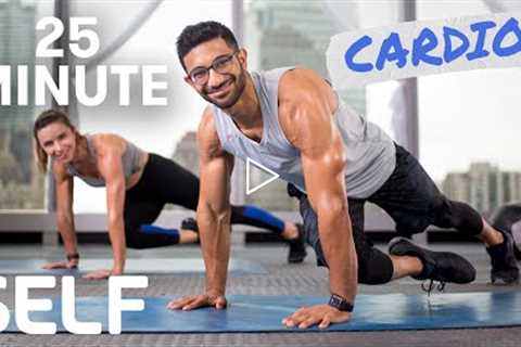 25 Minute Full Body Cardio Workout - No Equipment With Warm-Up and Cool-Down | SELF
