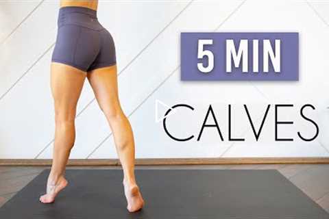 5 MIN CALF WORKOUT (Dancer Calves Challenge) - No Equipment