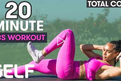 20-Minute Total Abs Workout - No Equipment with Warm-Up | Sweat With SELF