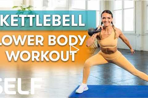 20-Minute Lower Body Kettlebell Workout | Sweat With SELF